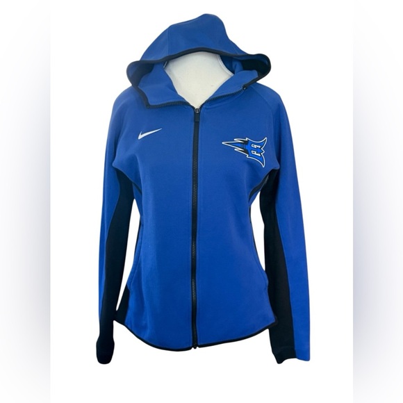 NIKE Evansville WI Blue Devils Hooded Athletic Jacket Size M - Picture 10 of 10
